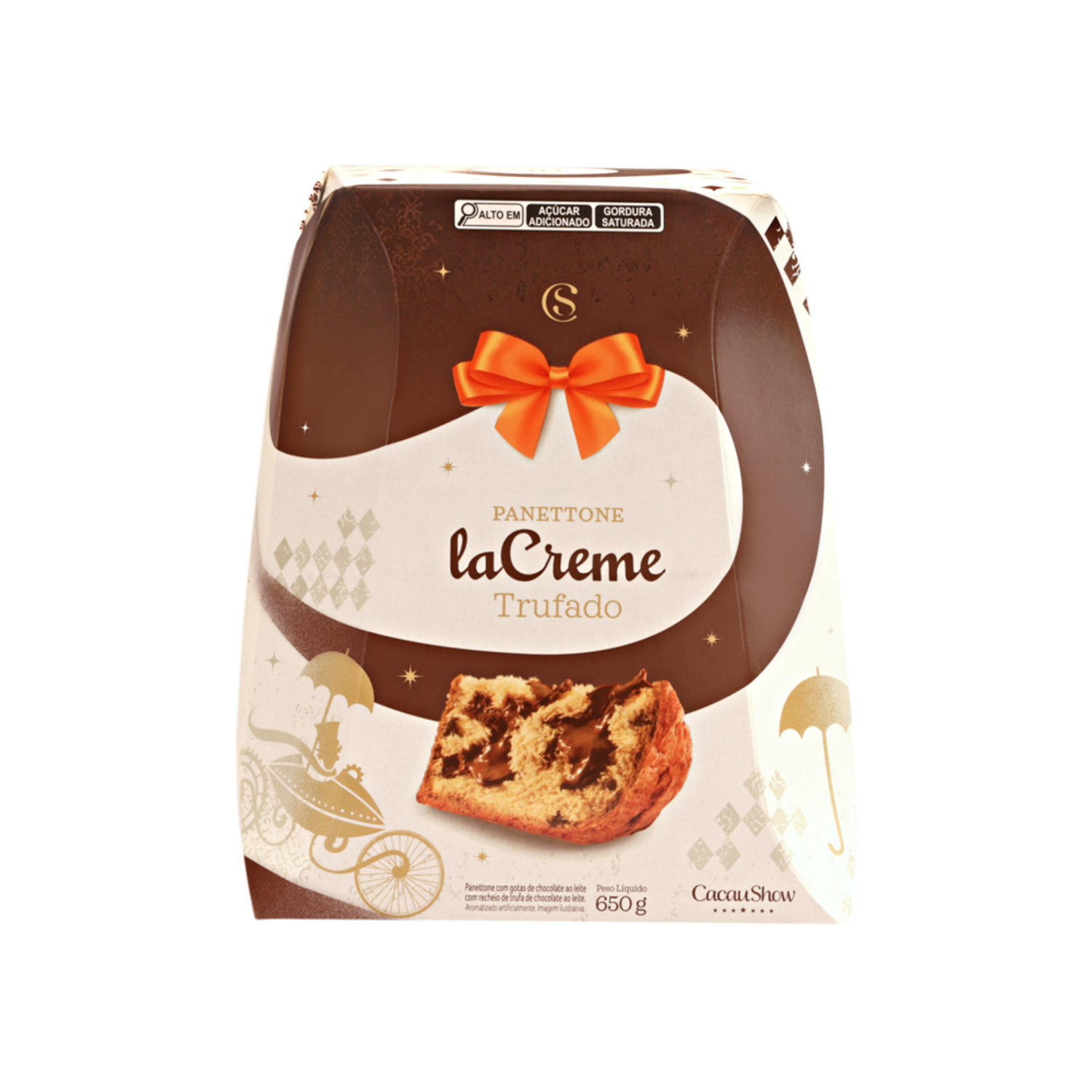 Cacau Show Panetone Lacreme Trufado (650g)